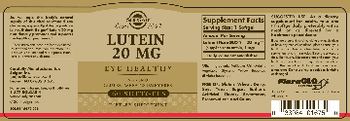 Solgar Lutein 20 mg - supplement
