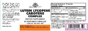 Solgar Lutein Lycopene Carotene Complex - supplement