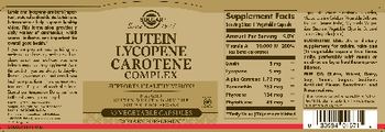 Solgar Lutein Lycopene Carotene Complex - supplement