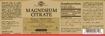 Solgar Magnesium Citrate - supplement