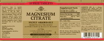 Solgar Magnesium Citrate - supplement