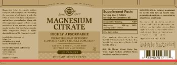 Solgar Magnesium Citrate - supplement