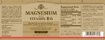 Solgar Magnesium With Vitamin B6 - supplement