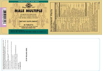 Solgar Male Multiple - multiple vitamin mineral and herbal formula for men