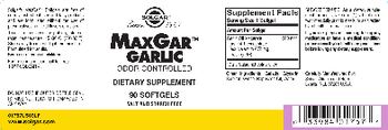 Solgar MaxGar Garlic - supplement