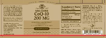 Solgar Megasorb CoQ-10 200 mg - supplement