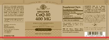 Solgar Megasorb CoQ-10 400 mg - supplement