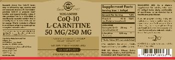 Solgar Megasorb CoQ-10 L-Carnitine 50 mg/250 mg - supplement
