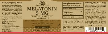 Solgar Melatonin 5 mg - supplement