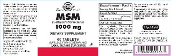 Solgar MSM 1000 mg - supplement