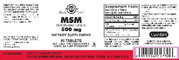 Solgar MSM (Methylsulfonylmethane) 500 mg - supplement