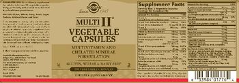 Solgar Multi II Vegetable Capsules - supplement