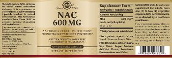 Solgar NAC 600 mg - supplement