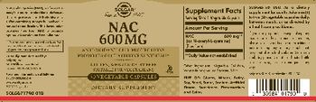 Solgar NAC 600 mg - supplement