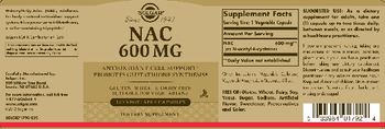 Solgar NAC 600 mg - supplement