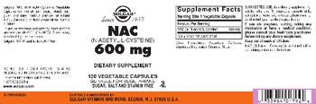 Solgar NAC (N-Acetyl-L-Cysteine) 600 mg - supplement