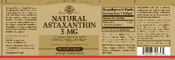Solgar Natural Astaxanthin 5 mg - supplement