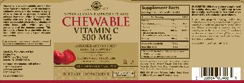 Solgar Natural Cran-Raspberry Flavor Chewable Vitamin C 500 mg - supplement