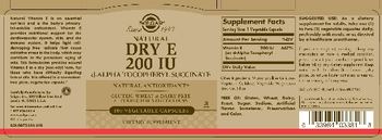 Solgar Natural Dry E 200 IU - supplement
