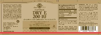Solgar Natural Dry E 200 IU - supplement