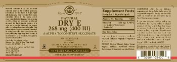 Solgar Natural Dry E 268 mg (400 IU) - supplement