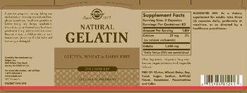 Solgar Natural Gelatin - supplement
