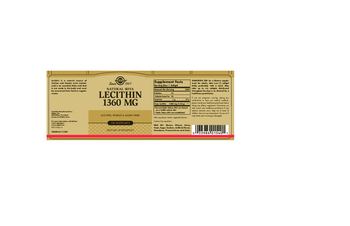 Solgar Natural Soya Lecithin 1360 mg - supplement