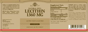 Solgar Natural Soya Lecithin 1360 MG - supplement