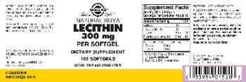 Solgar Natural Soya Lecithin 300 mg - supplement