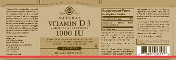 Solgar Natural Vitamin D3 1000 IU - supplement