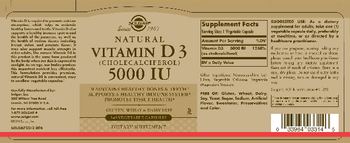 Solgar Natural Vitamin D3 5000 IU - supplement