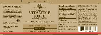 Solgar Natural Vitamin E 100 IU - supplement