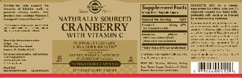Solgar Naturally Sourced Cranberry with Vitamin C - supplement