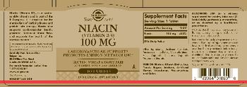 Solgar Niacin 100 mg - supplement