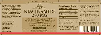 Solgar Niacinamide 250 mg - supplement