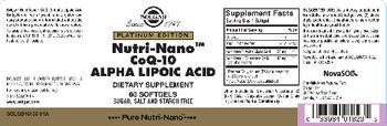 Solgar Nutri-Nano CoQ-10 Alpha Lipoic Acid - supplement