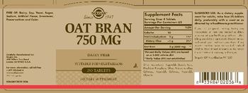 Solgar Oat Bran 750 mg - supplement