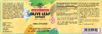Solgar Olive Leaf Extract - herbal supplement