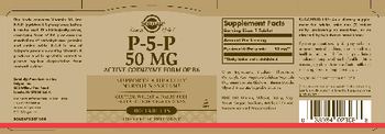 Solgar P-5-P 50 mg - supplement
