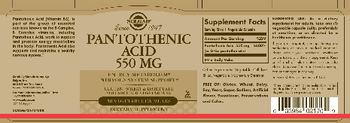 Solgar Pantothenic Acid 550 mG - supplement