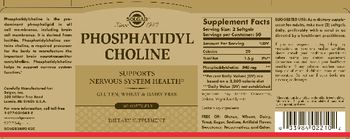 Solgar Phosphatidyl Choline - supplement