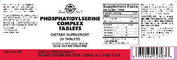 Solgar Phosphatidyl Serine Complex Tablets - supplement