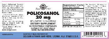 Solgar Policosanol 20 mg - supplement