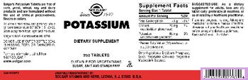 Solgar Potassium - supplement