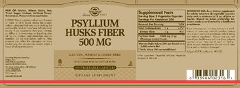 Solgar Psyllium Husks Fiber 500 mg - supplement