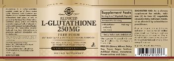 Solgar Reduced L-Glutathione 250 mg - supplement