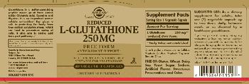 Solgar Reduced L-Glutathione 250 mg - supplement