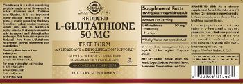 Solgar Reduced L-Glutathione 50 mg - supplement