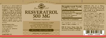 Solgar Resveratrol 500 mg - supplement