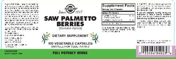Solgar Saw Palmetto Berries - supplement